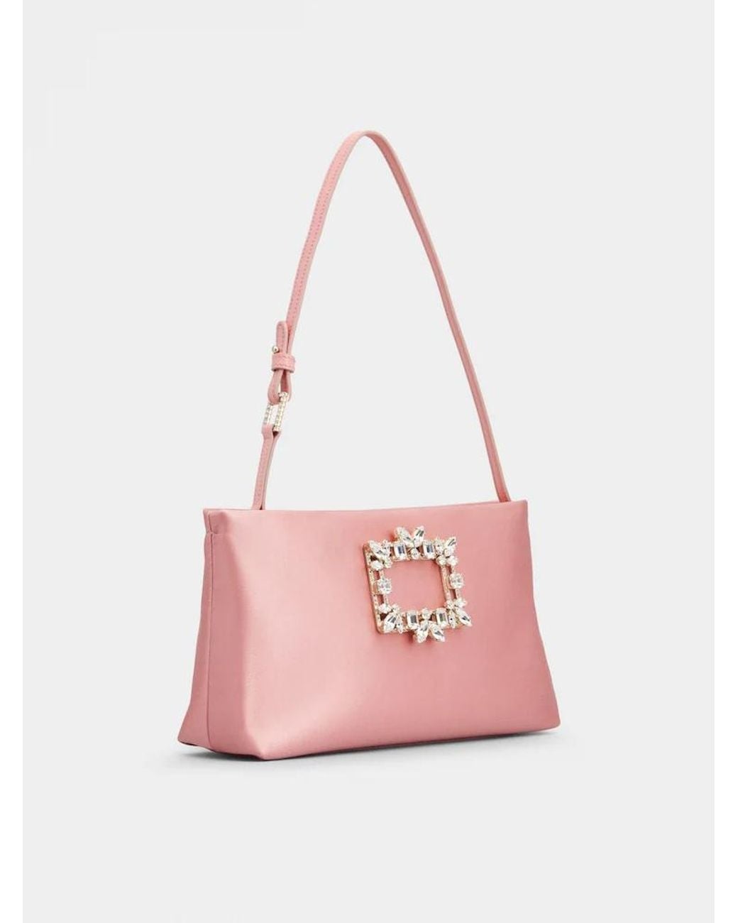 Roger Vivier Pink Buckle-Detail Shoulder Bag