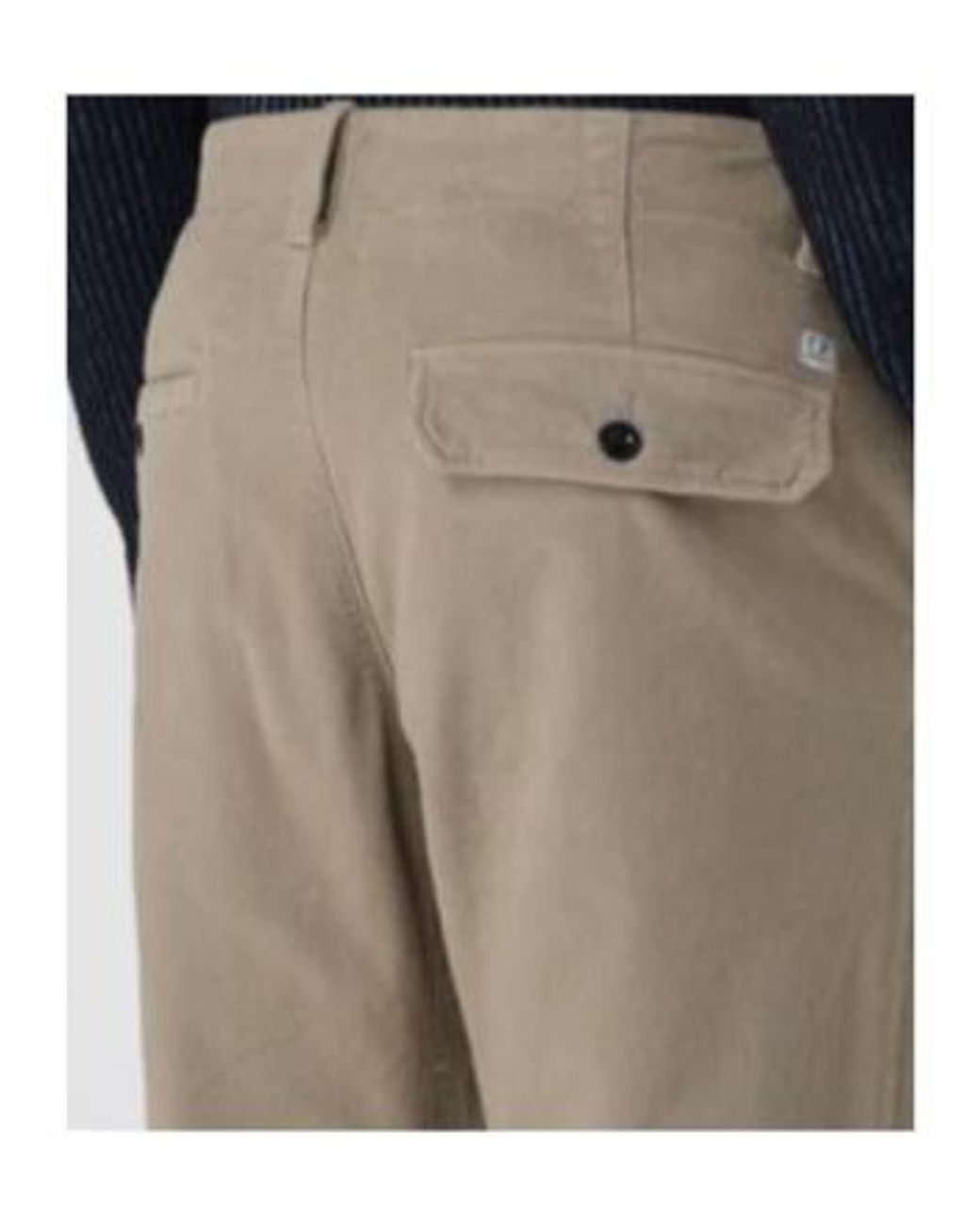 C P Company Gray Moleskin Stretched Cargo Pants for men