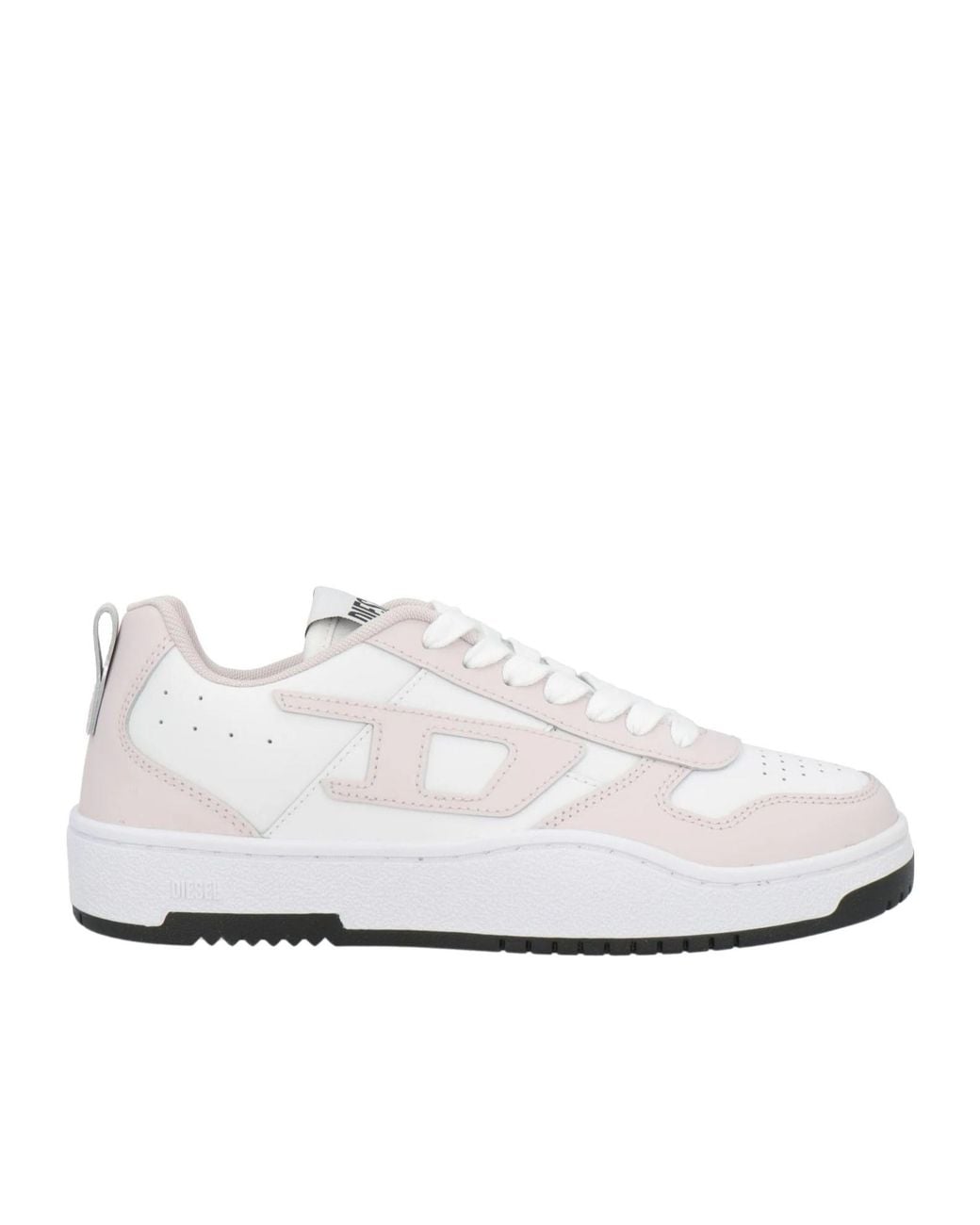 DIESEL White Leather Casual Shoes