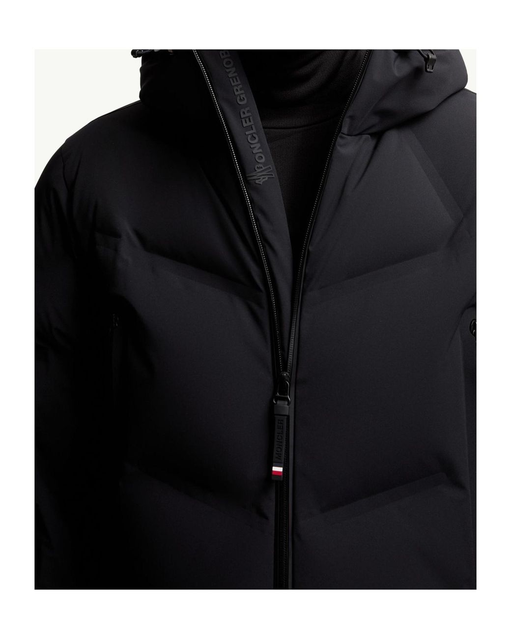 Moncler Black Angren Hooded Insulated Ski Jacket for men