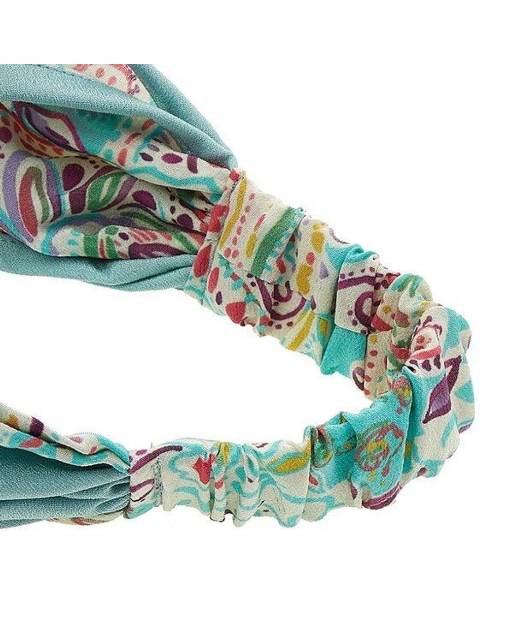 Etro Blue Pattern Hair Band