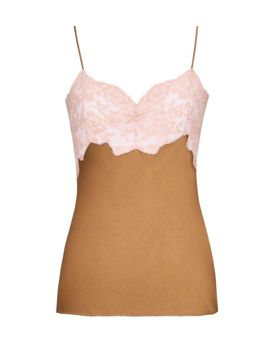 Saint Laurent Blue Lace V-Neck Camisole