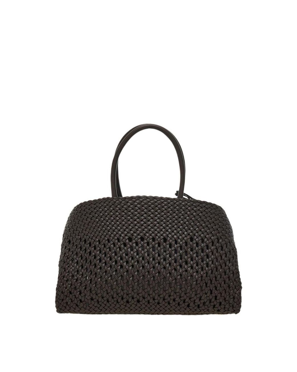 Ferragamo Black Ferragamo Hug Small Woven Tote Bag