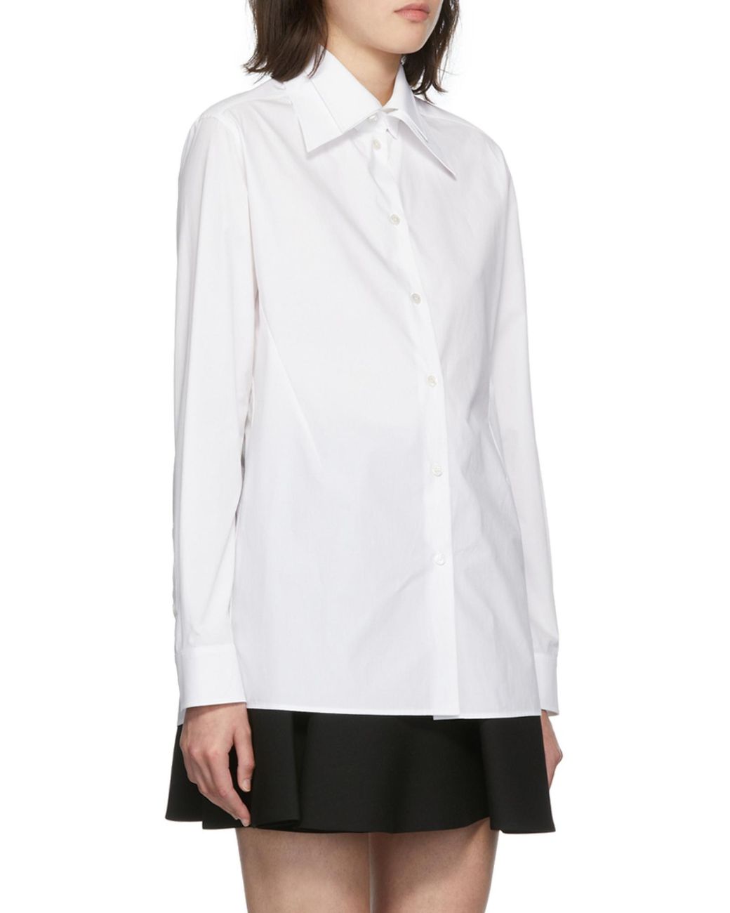 Valentino White Buttoned Long-Sleeved Shirt