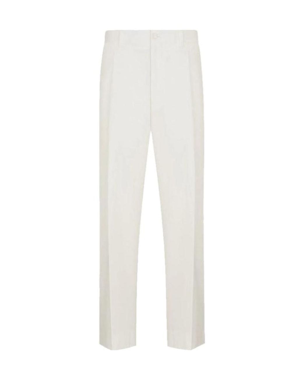 Dior White Homme Straight Leg Chino Pants for men