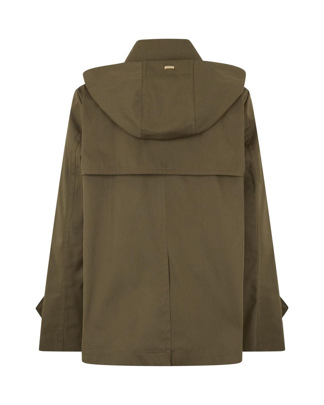 Herno Green Hooded Short Trench Coat