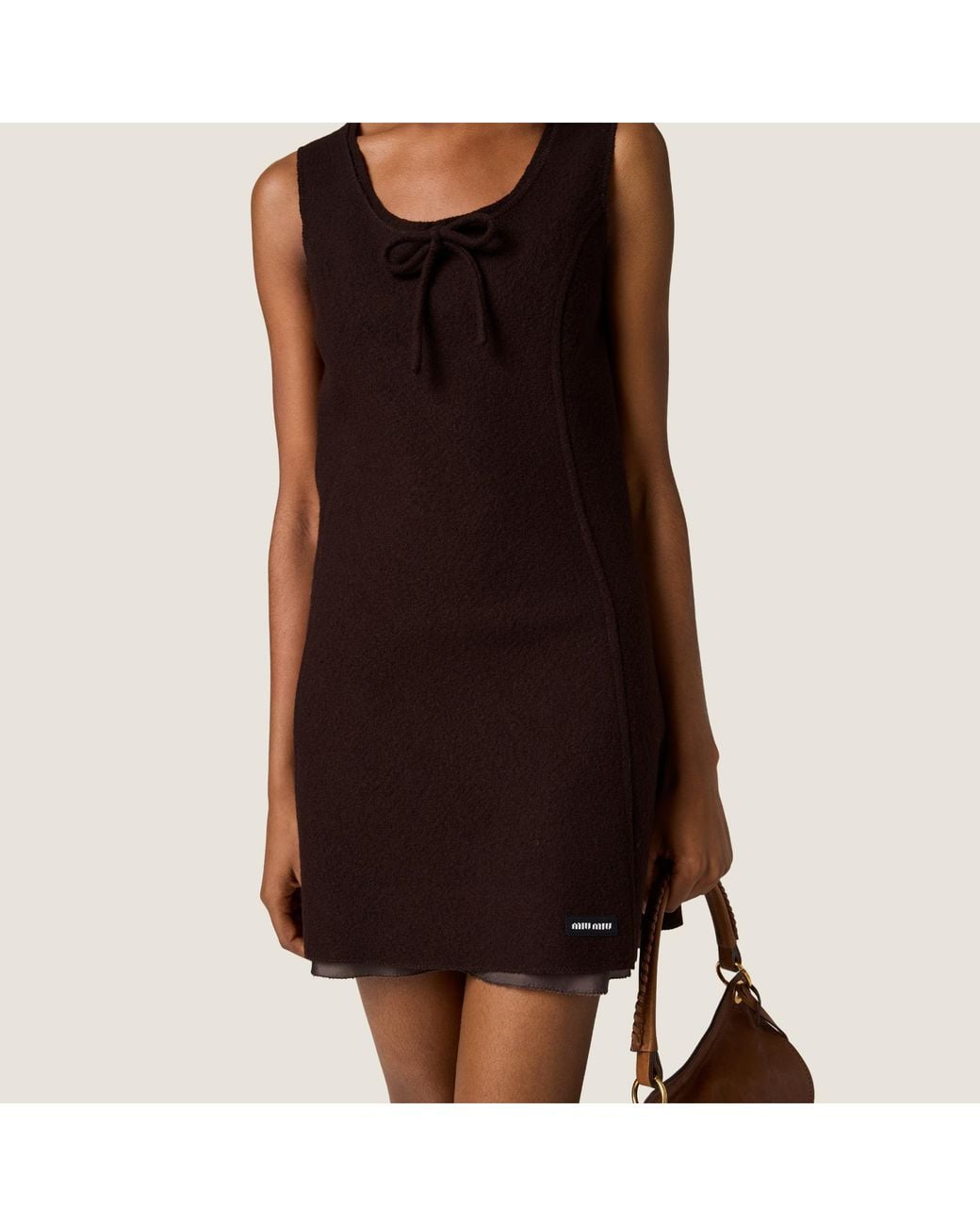 Miu Miu Black Felted Wool Dress
