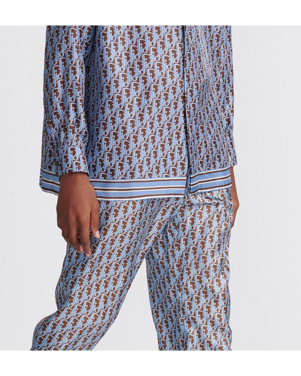Dior Gray Oblique Pajama Pants for men