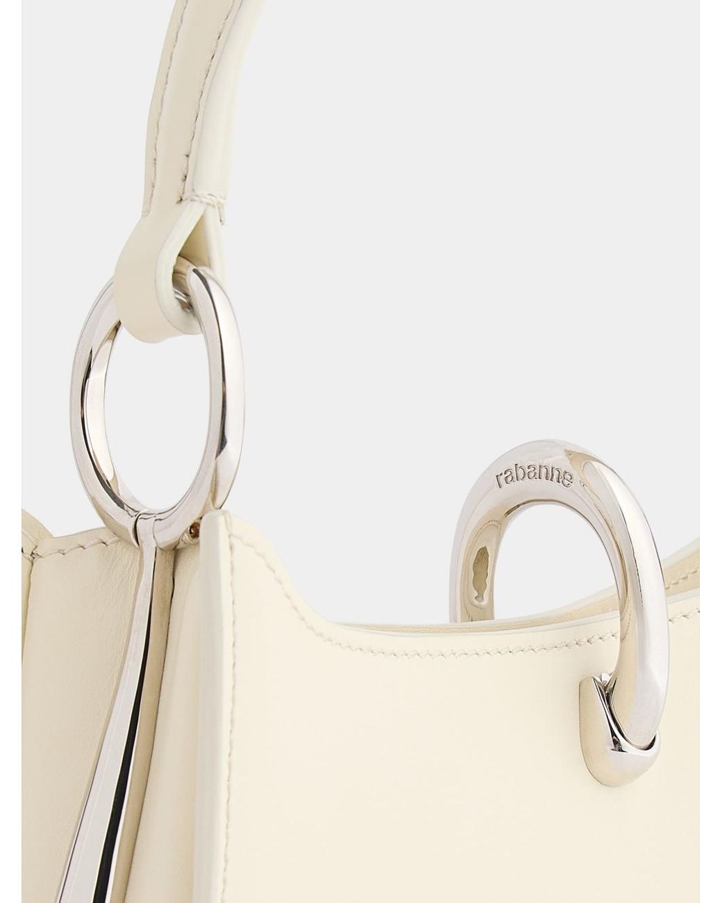 Rabanne Natural Rabanne Ring-Handle Clutch Bag