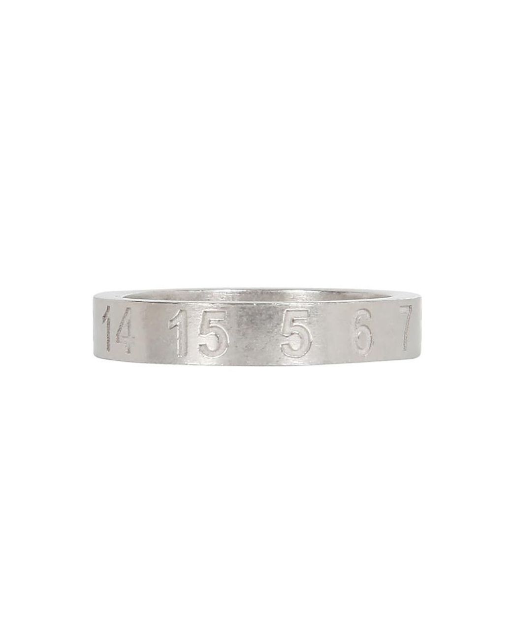 Maison Margiela White Anello Numeric for men