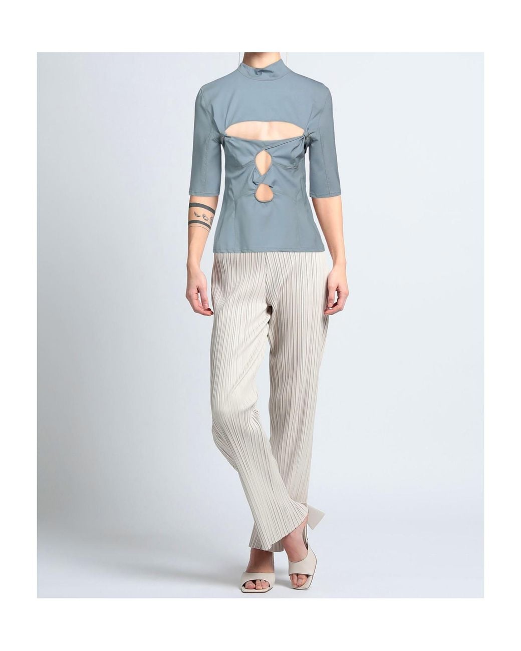Jacquemus Blue Turtleneck Top