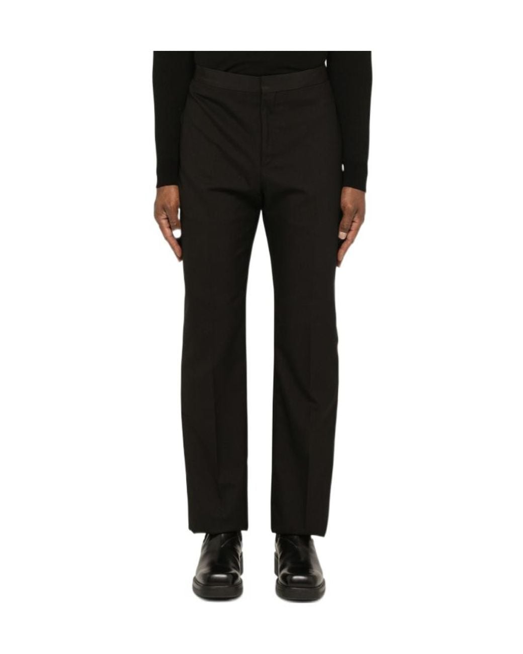 Off-White c/o Virgil Abloh Black Straight Leg Tailored Trousers for men