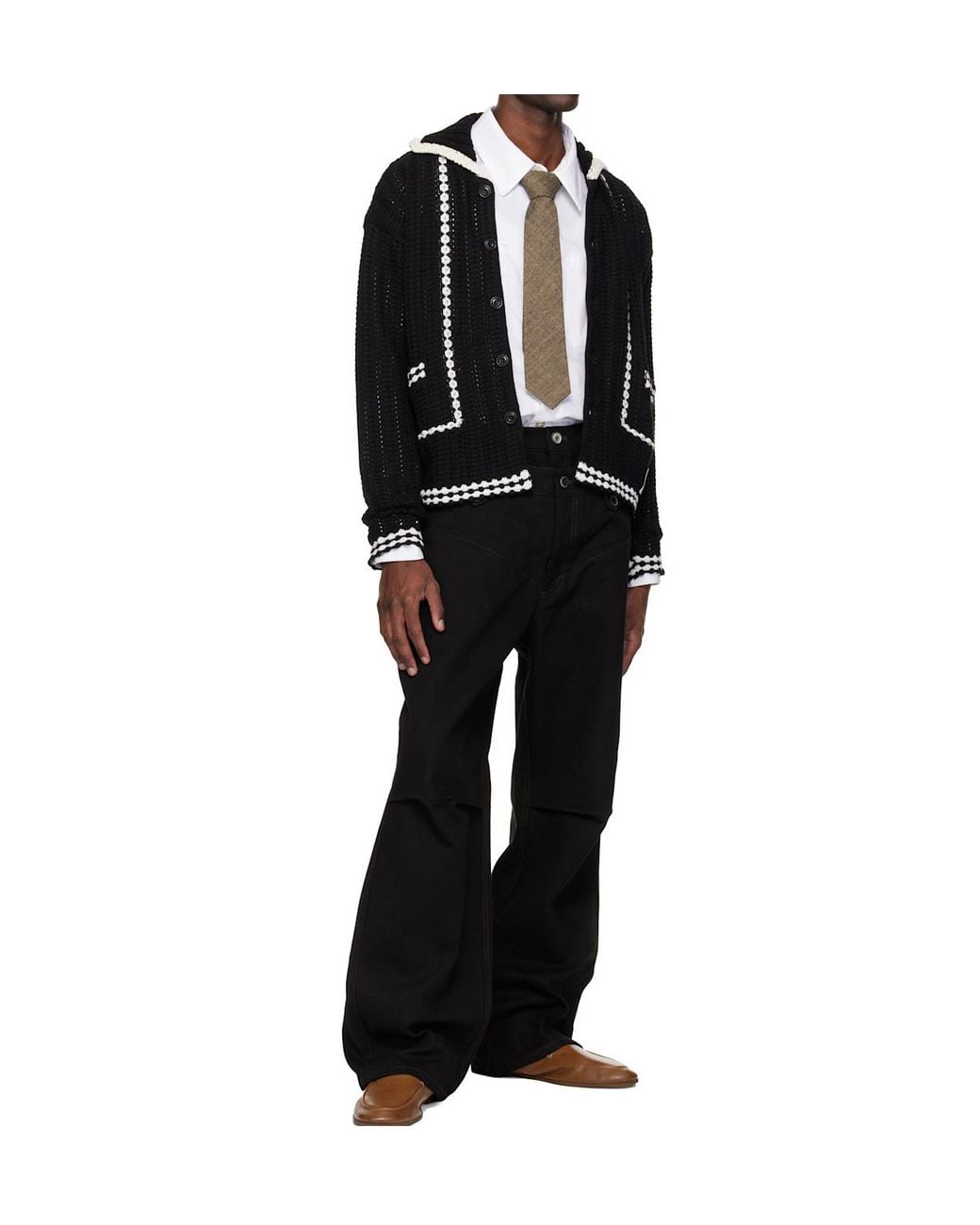 ANDERSSON BELL Black Fantasia Cardigan for men