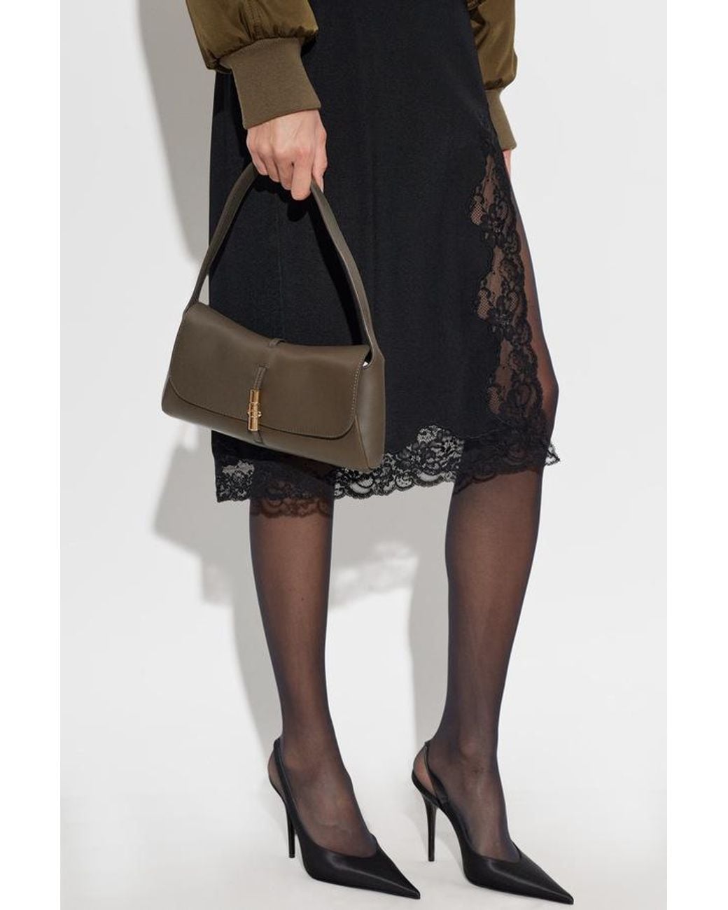 Balmain Brown Flap Shoulder Bag