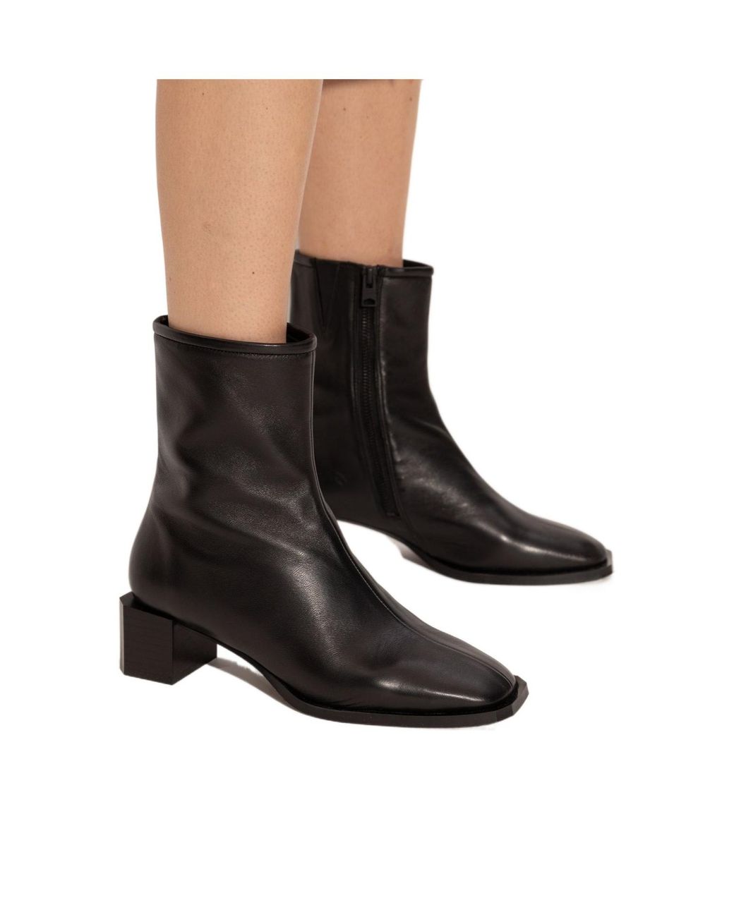 AllSaints Black Avril Heeled Ankle Boots
