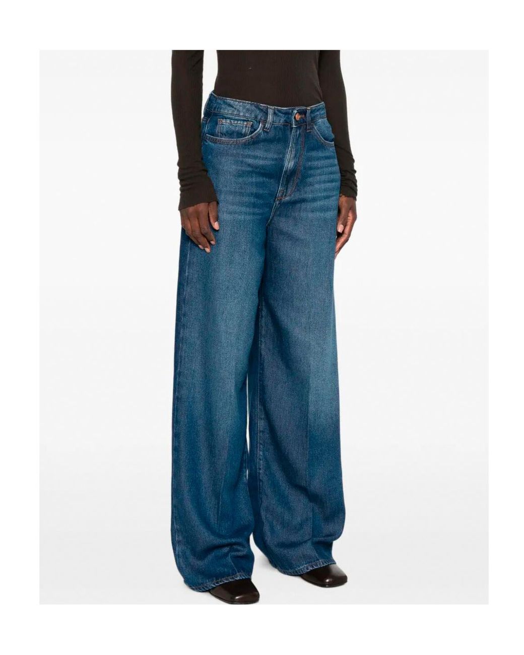 3x1 Blue Wide-Leg Jeans