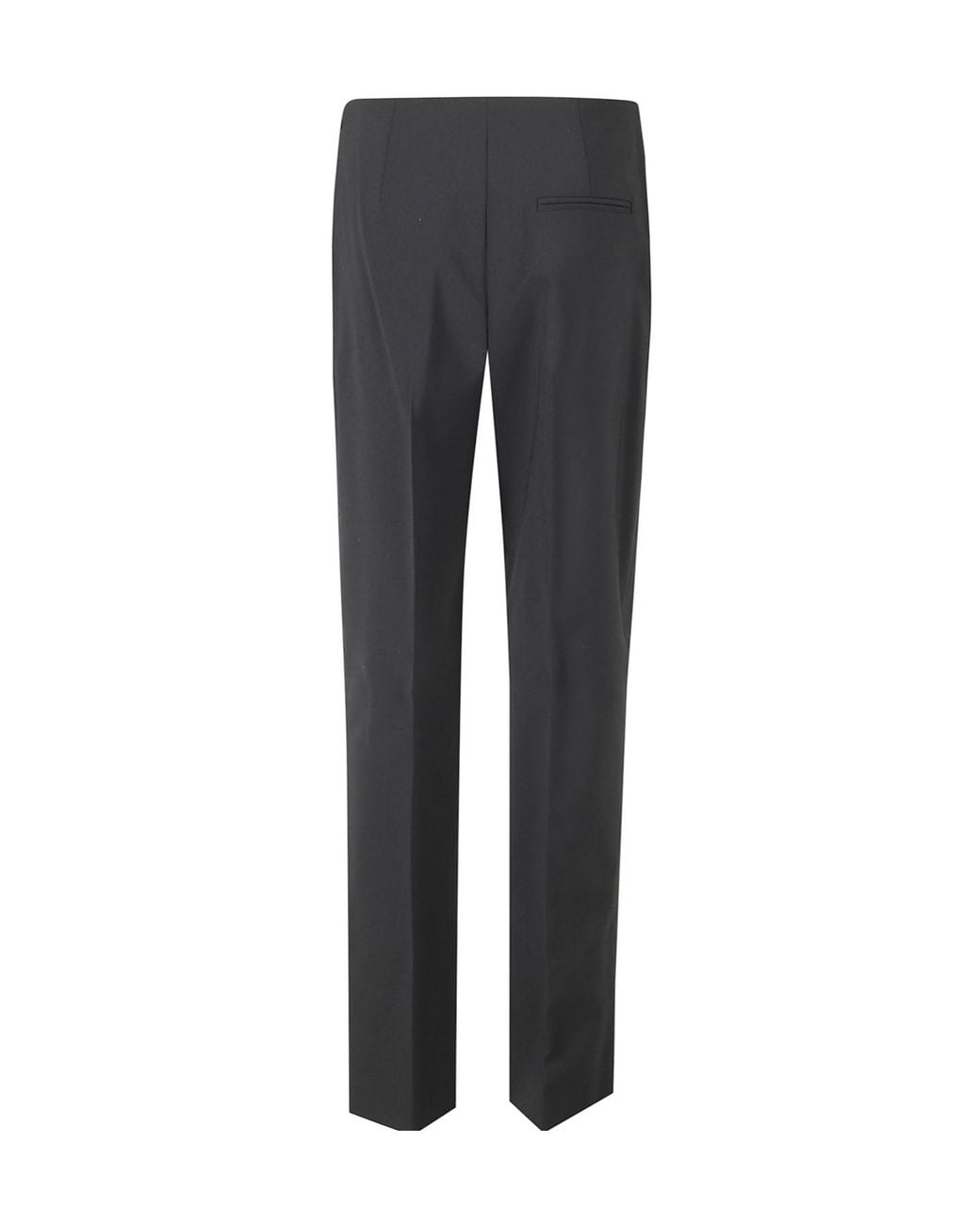 Alberta Ferretti Gray Creased Casual Trousers
