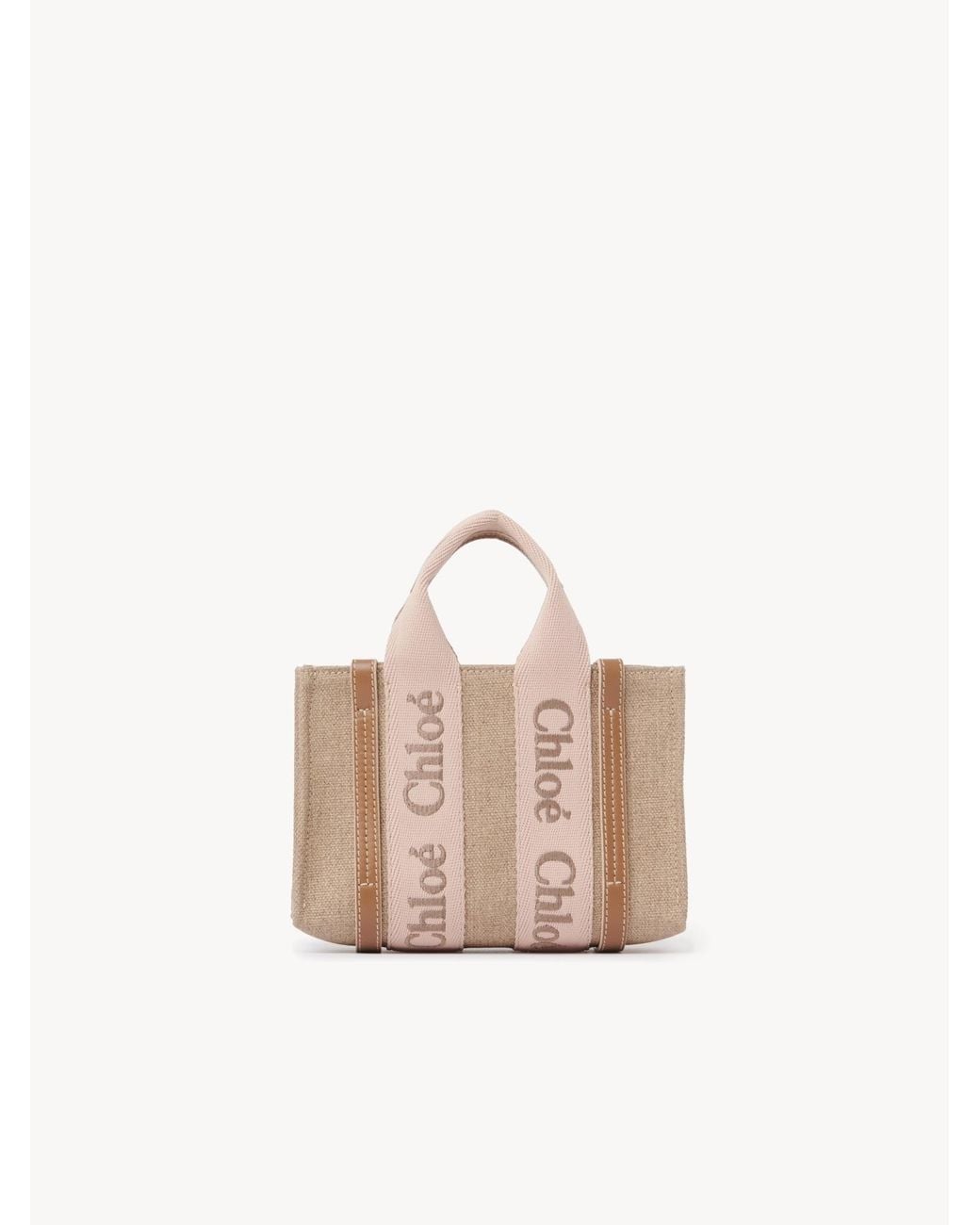 Chloé Pink Chloé Woody Mini Tote Bag