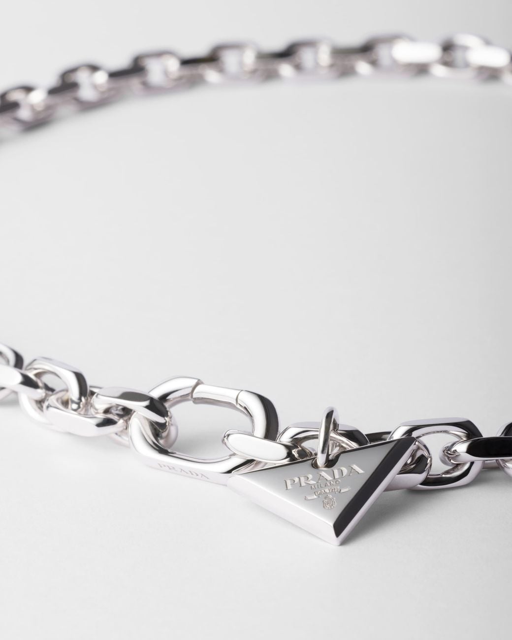 Prada Metallic Chain Necklace for men