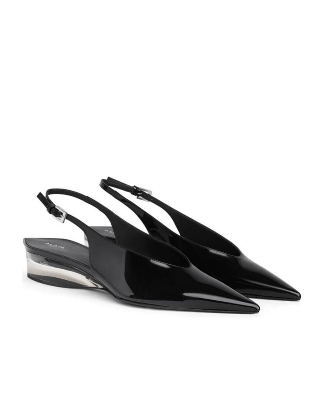 Alaïa Brown Invisible Wedge Slingbacks