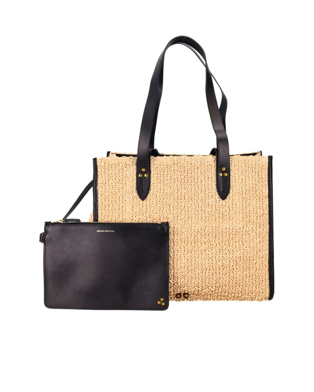 Jérôme Dreyfuss Natural Medium Leon Woven Tote Bag