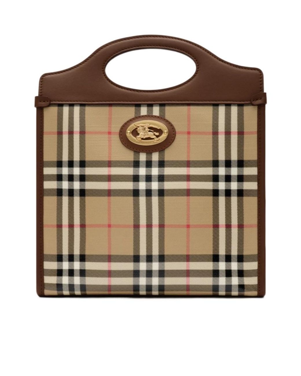 Burberry Brown Checked Small Pocket Bag