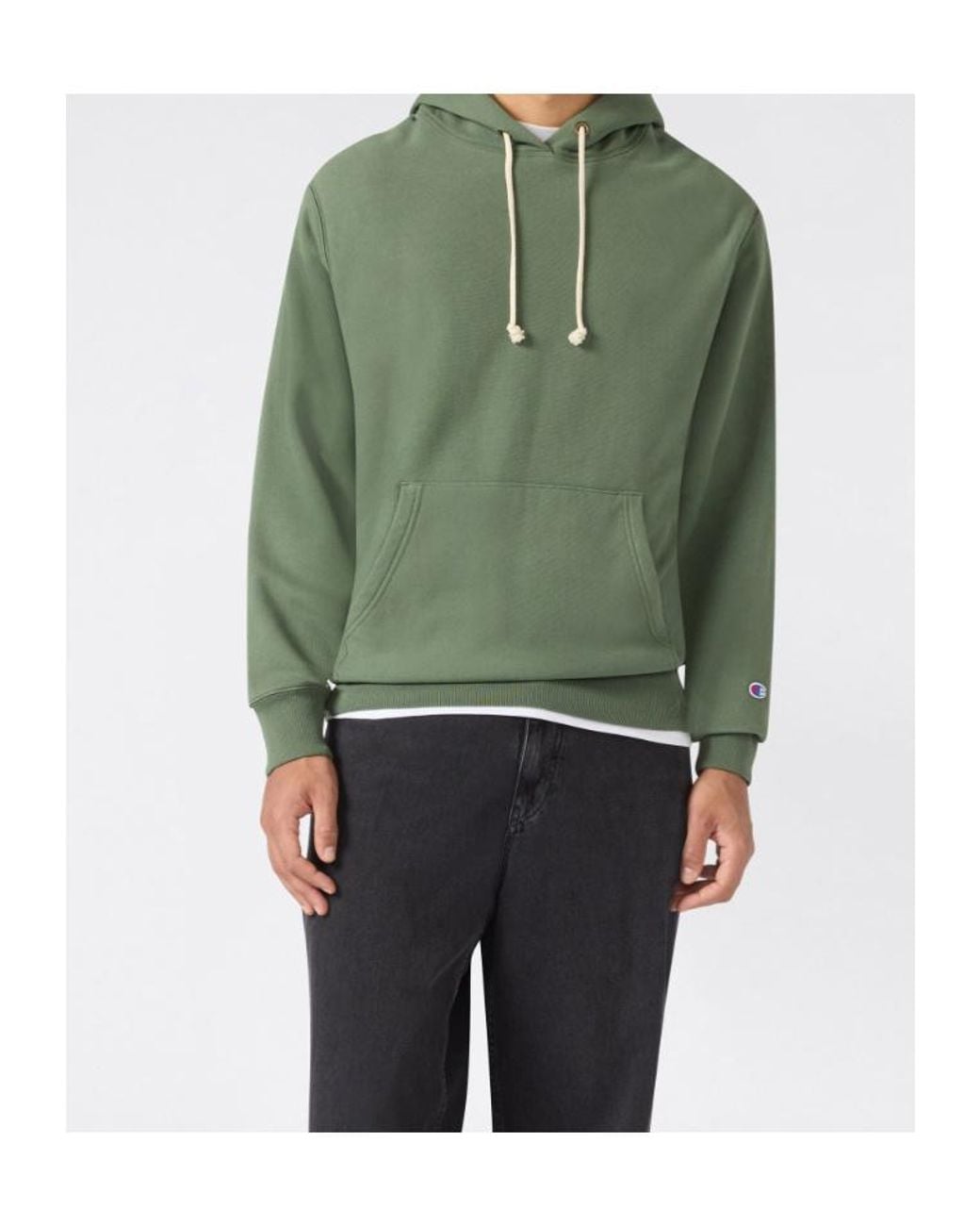 Champion Green Reverse Weave Relaxed Hoodie for men