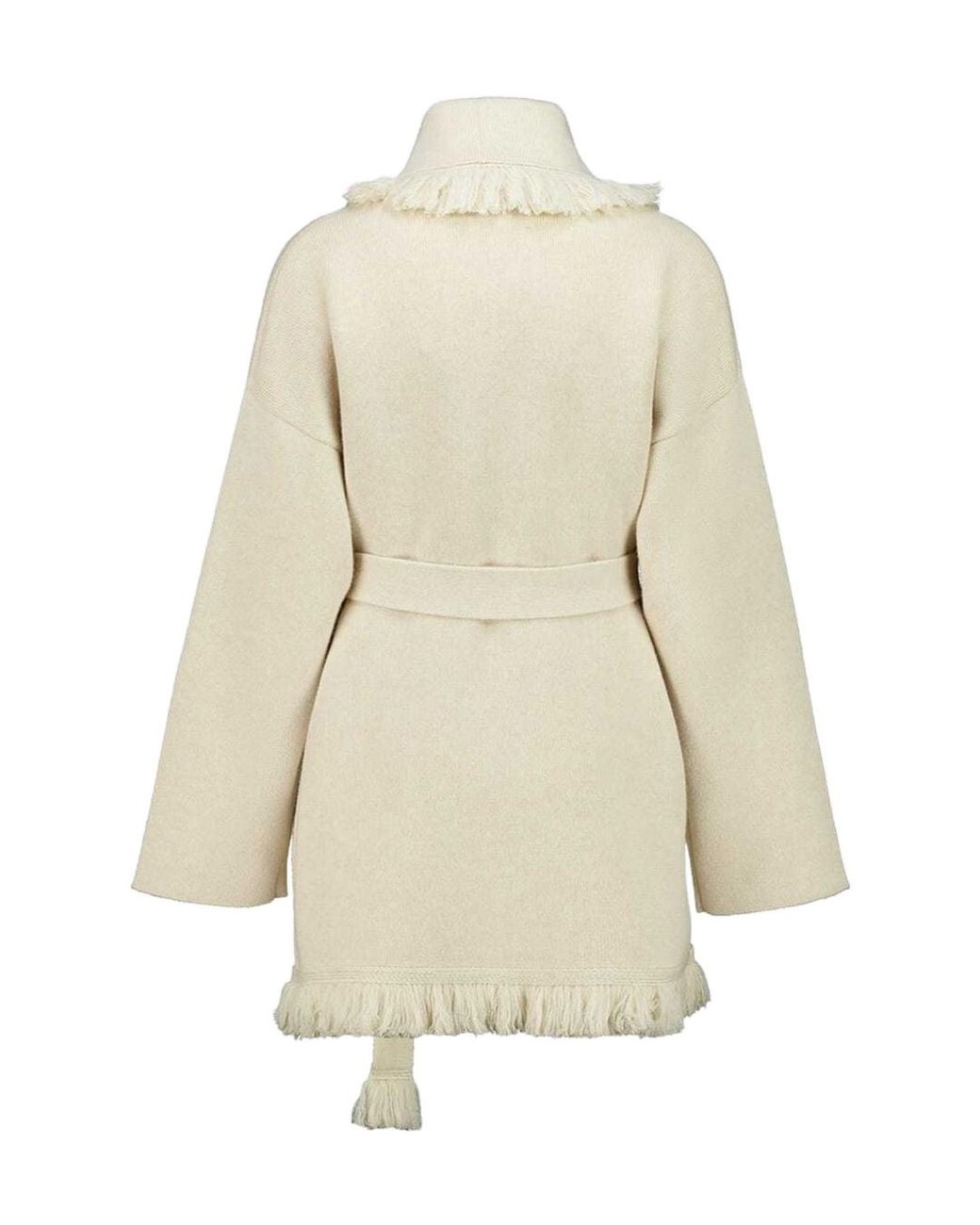 Alanui Natural Long Sleeved Finest Fringed Cardigan