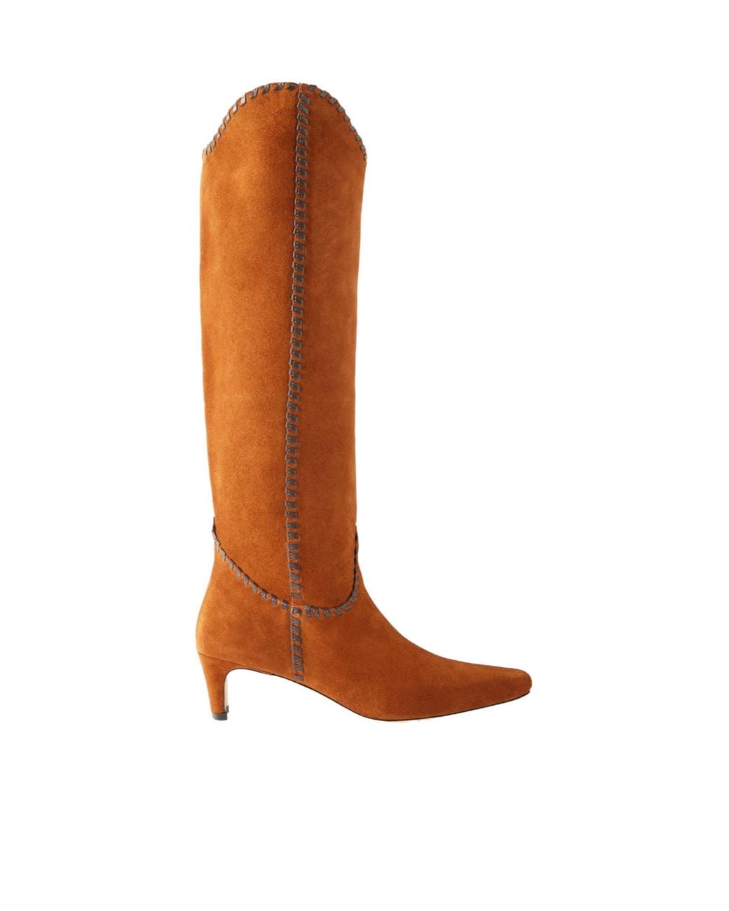 Staud Brown Wally Suede Knee Boots