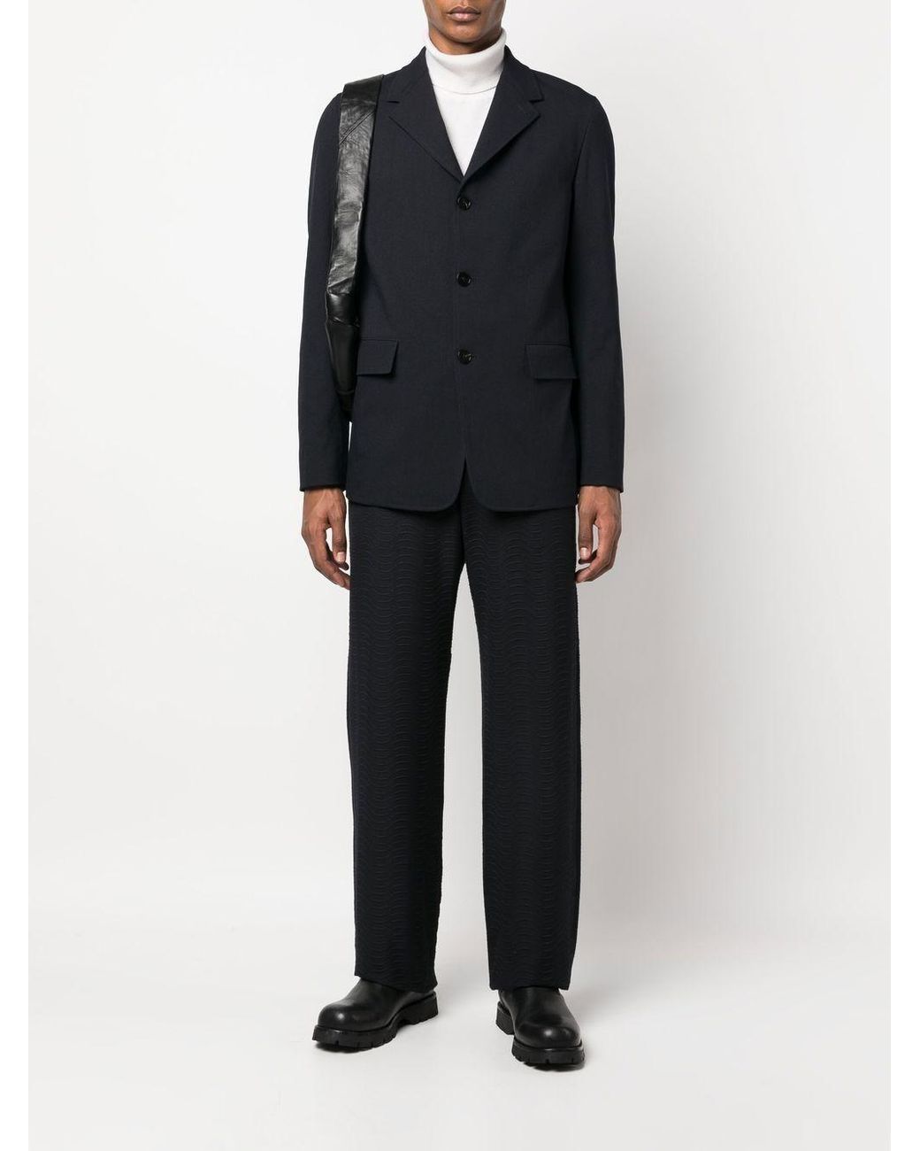 Jil Sander Blue Button-Fastening Single-Breasted Blazer for men