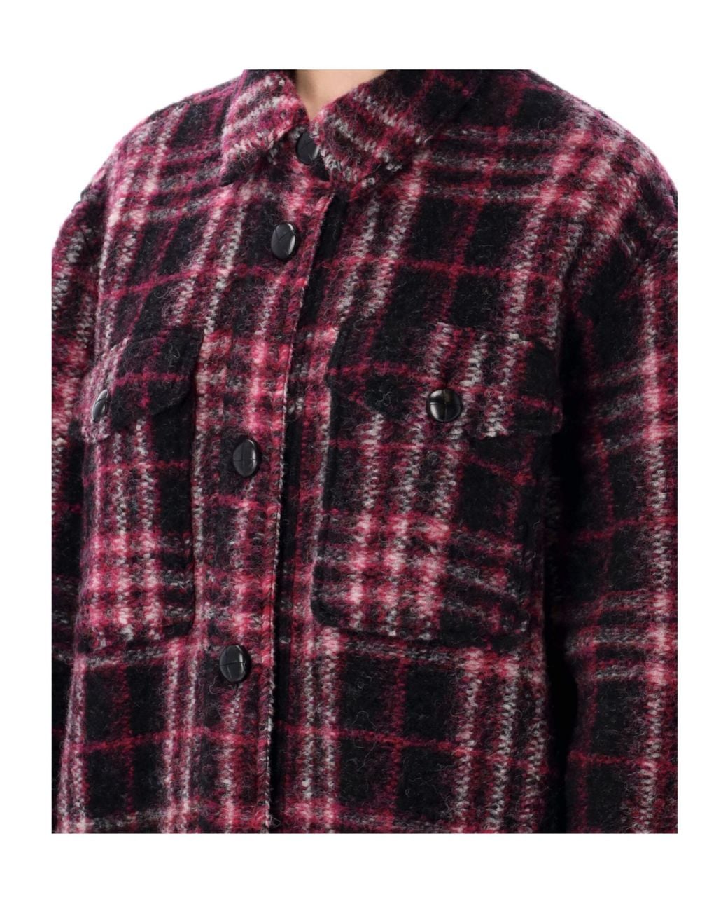 Isabel Marant Red Isabel Marant Étoile Harvely Check Shirt Jacket