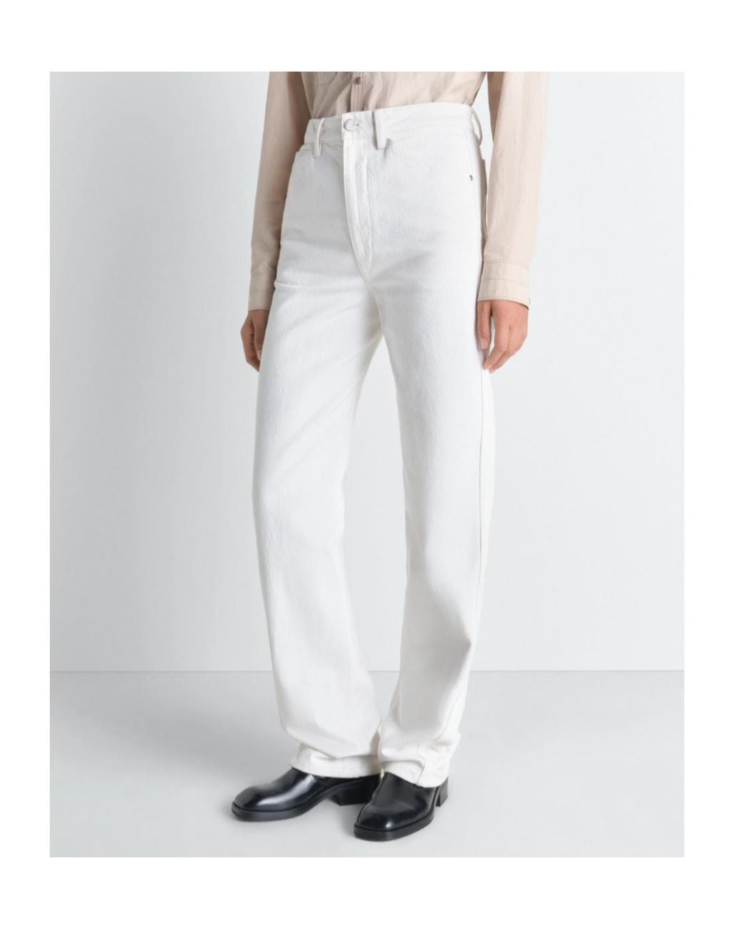 Lemaire White Five Pockets Twisted Denim Pants