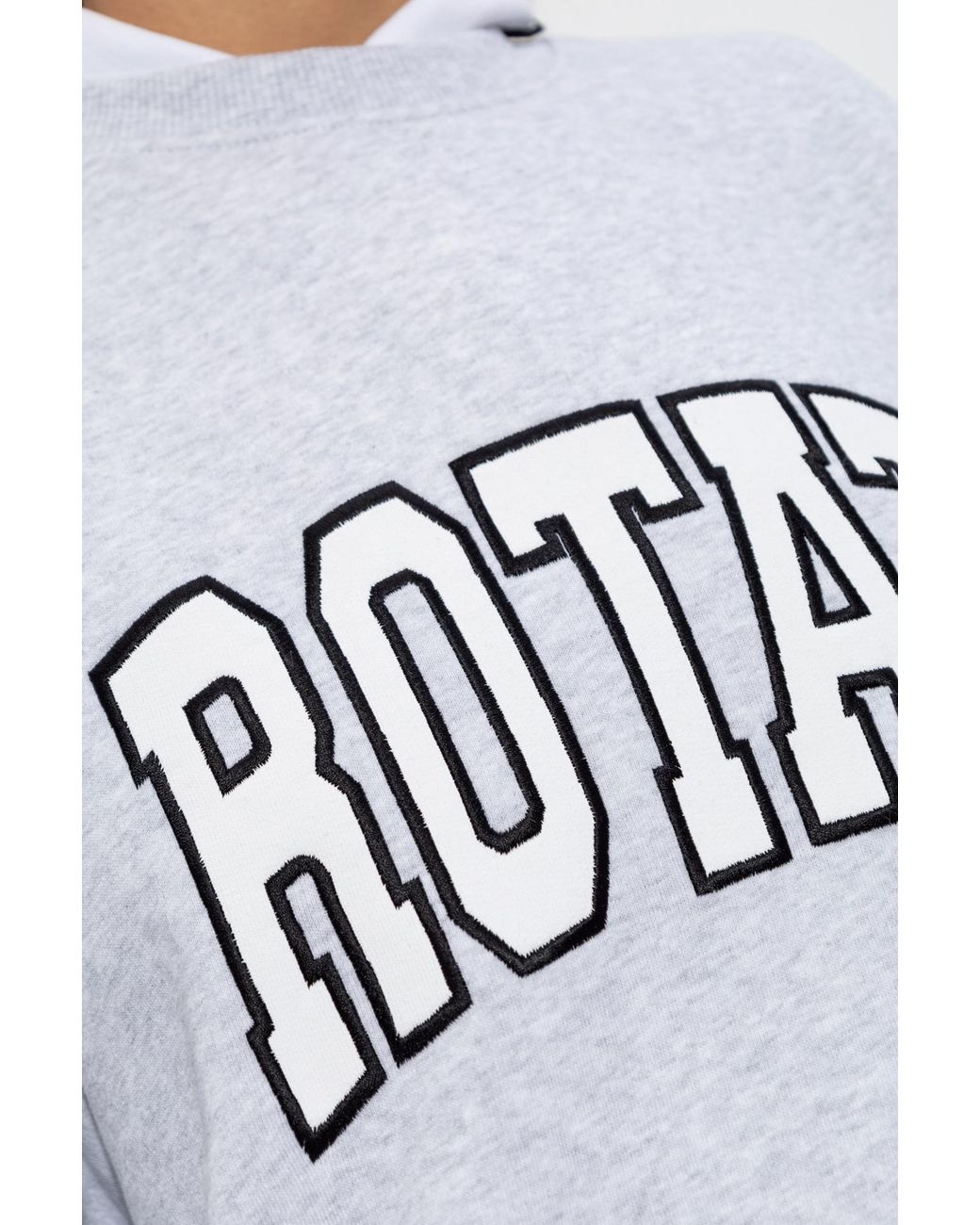 ROTATE BIRGER CHRISTENSEN Gray Heavy Crewneck Sweatshirt