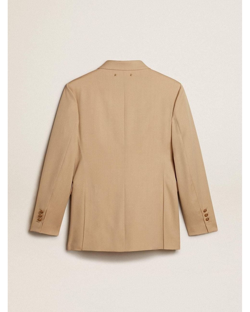 Golden Goose Deluxe Brand Natural Double-Breasted Tailored Blazer