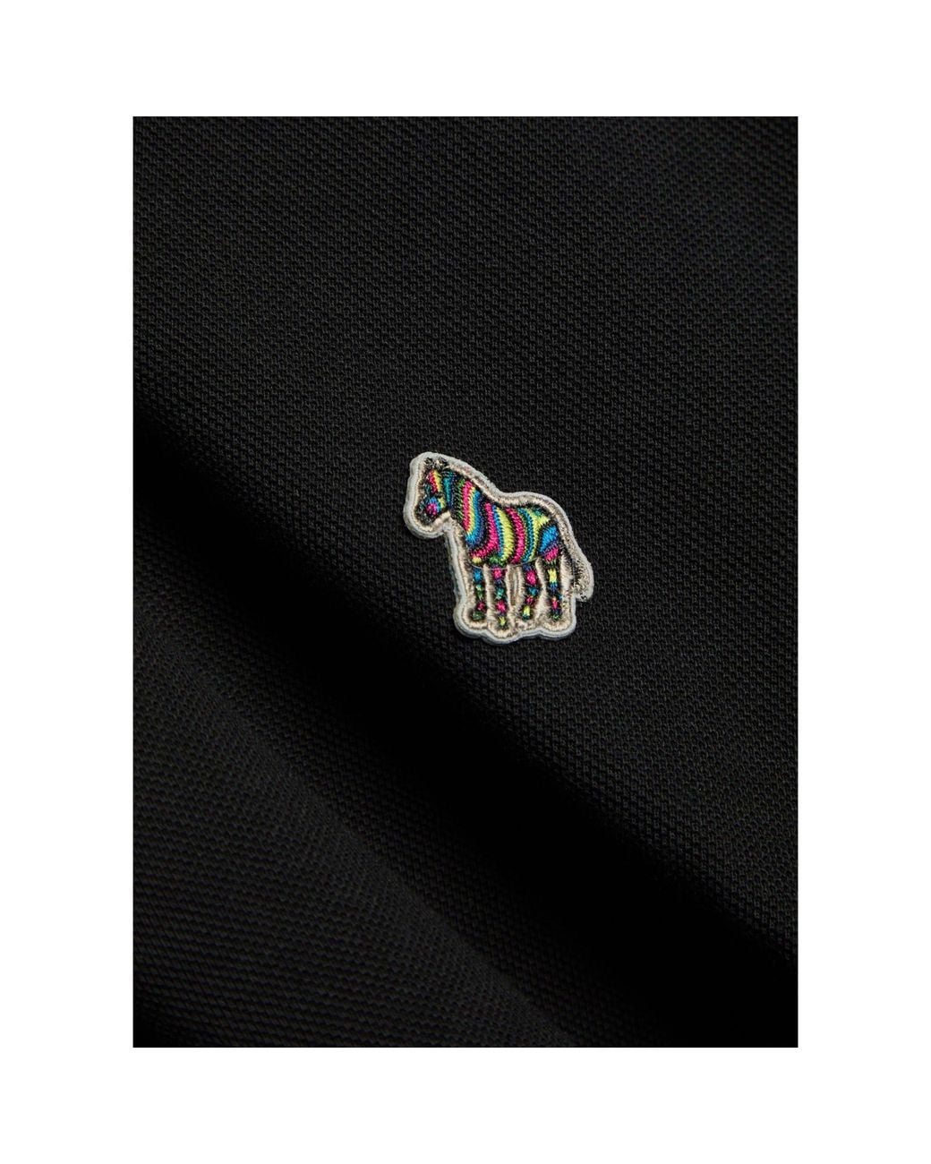 Paul Smith Black Cotton Short-Sleeve Polo Shirt for men