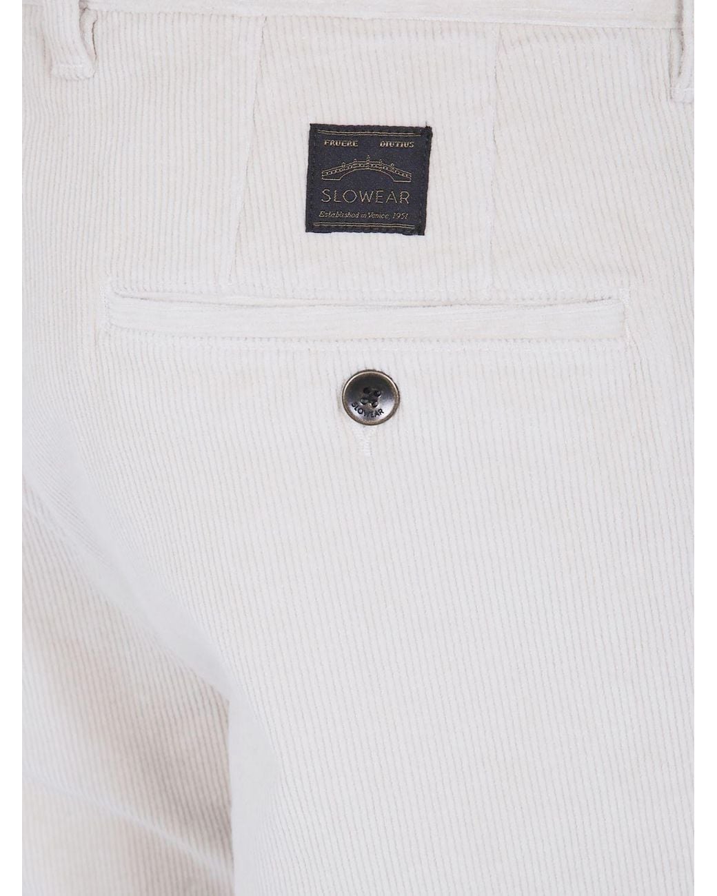 Incotex Gray Corduroy Chino Trousers for men