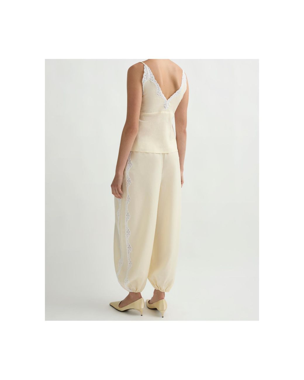 Posse Natural Tabitha Lace Trim Camisole Top