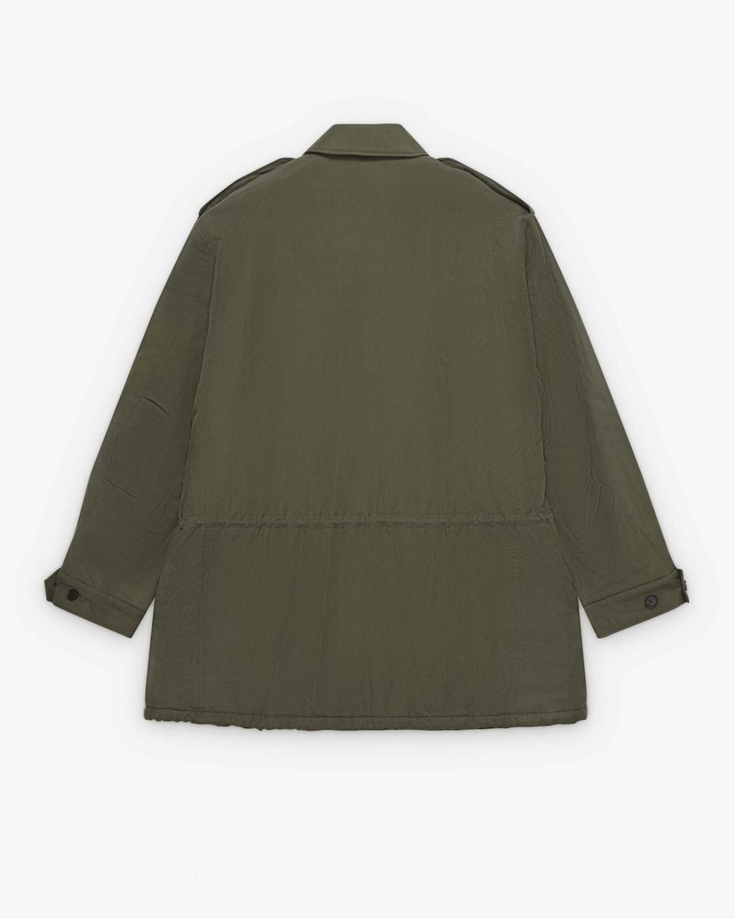 Auralee Green Brushed Satin Padded Military Blouson for men