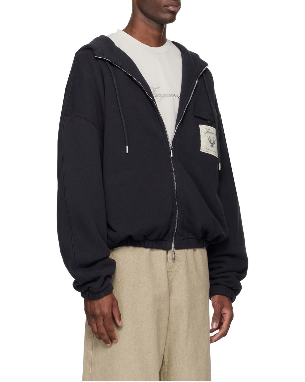 Jacquemus Blue The Torneo Zip-Up Hoodie for men