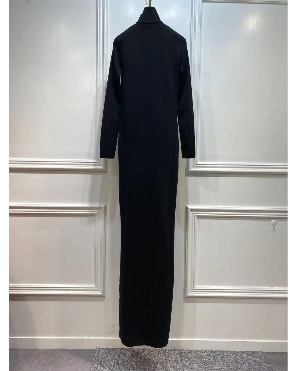 Saint Laurent Black Long Turtleneck Dress