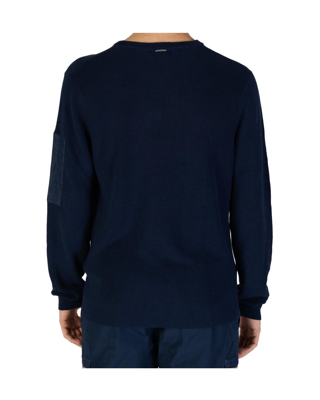 Antony Morato Blue Ribbed Zip-Pocket Jumper for men