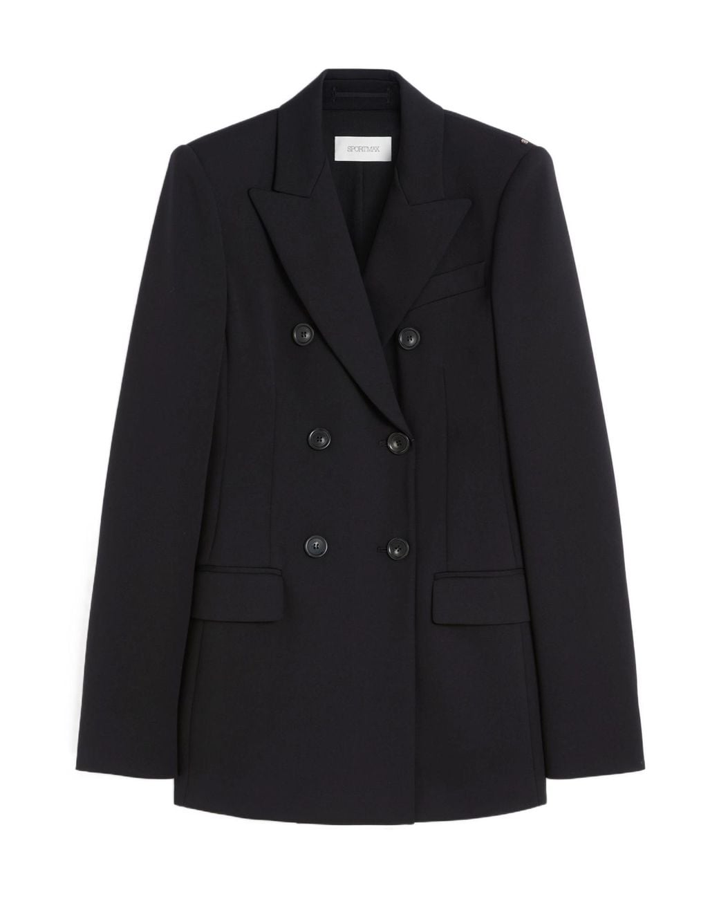 Sportmax Black Arco Double-Breasted Blazer