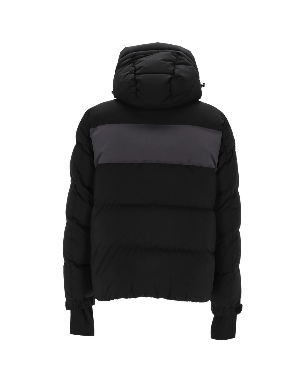Moncler Black Grenoble Logo Printed Hooded Padded Jacket for men