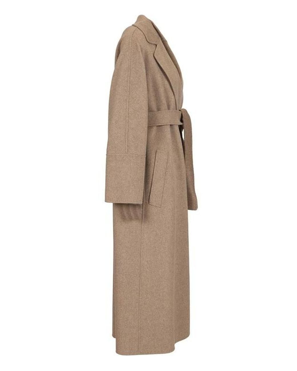 Max Mara Natural Wool Robe Coat