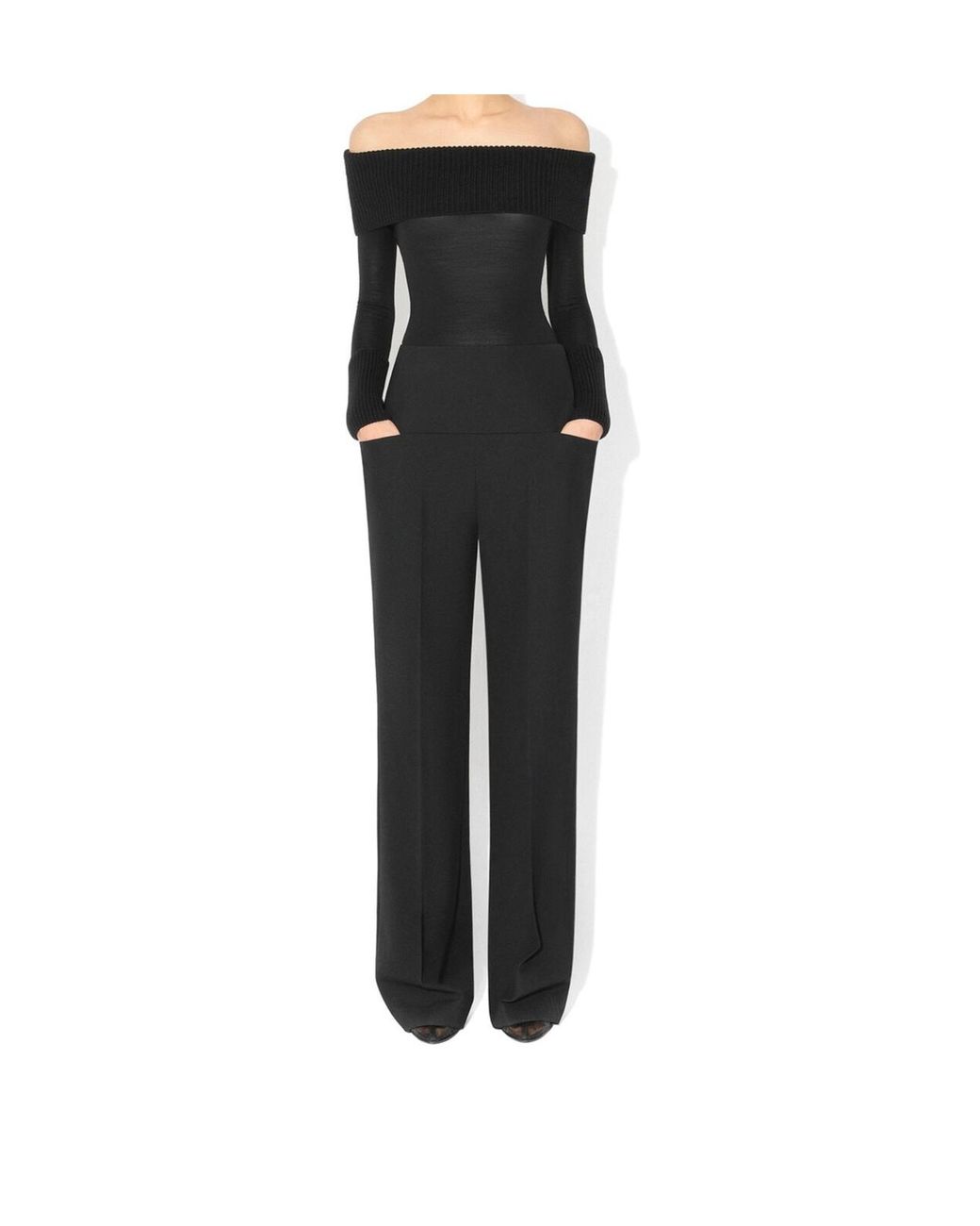 Alaïa Black Alaïa High-Waist Wide-Leg Pants