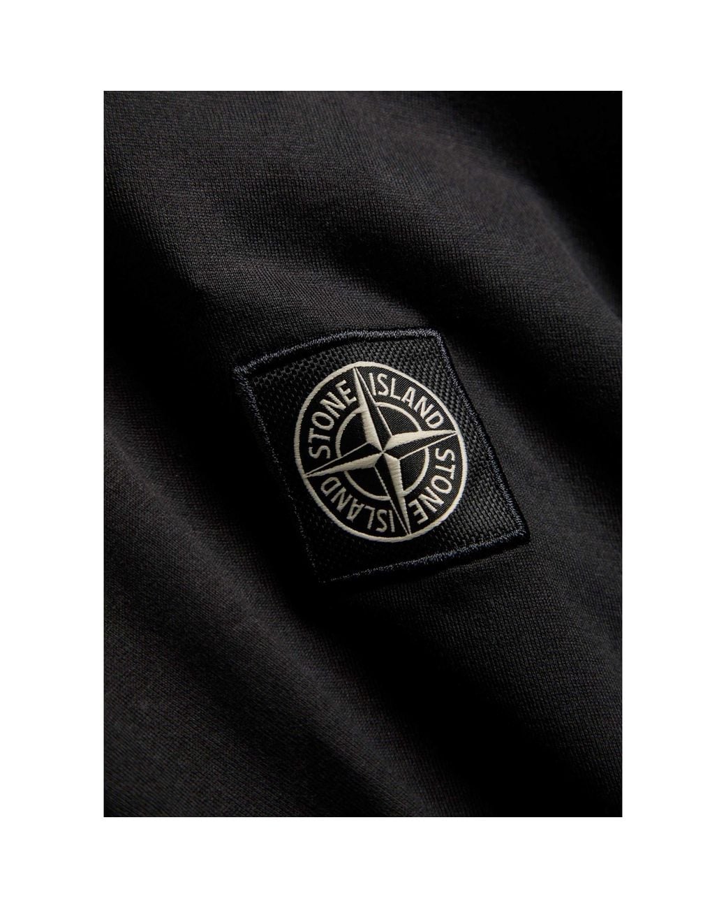 Stone Island Black Dyed Cotton T-Shirt for men