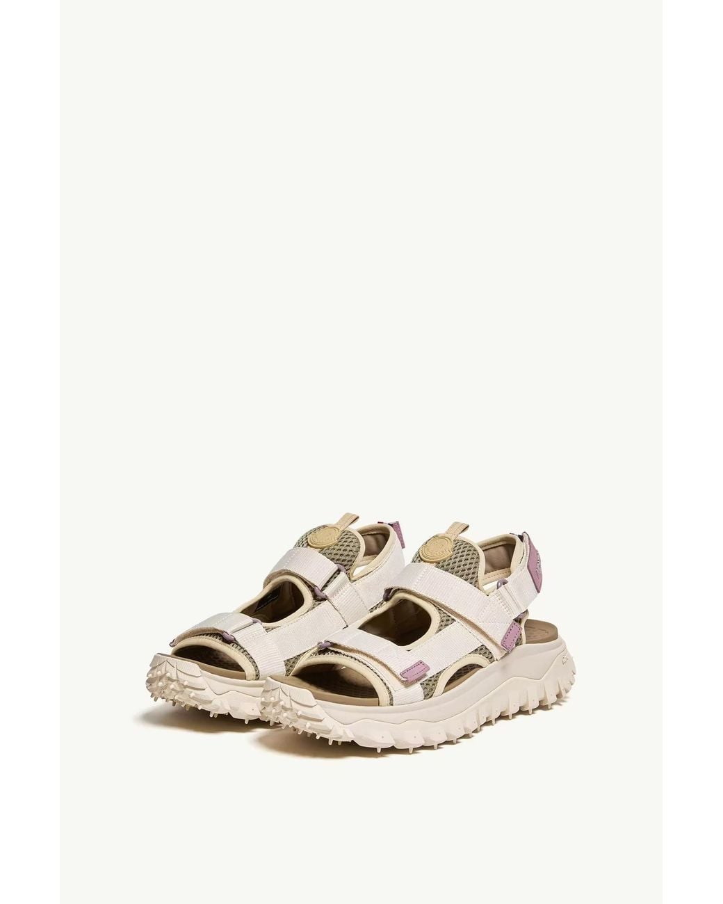 Moncler White Trailgrip Vela Logo Patch Sandals