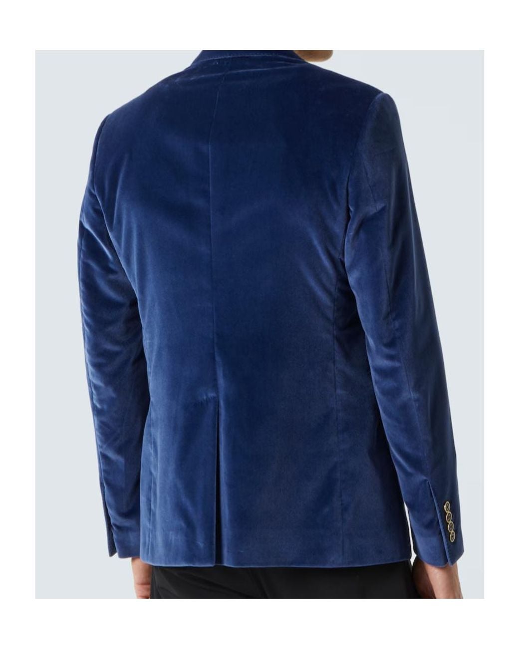 Dolce & Gabbana Blue Cotton Velvet Blazer for men