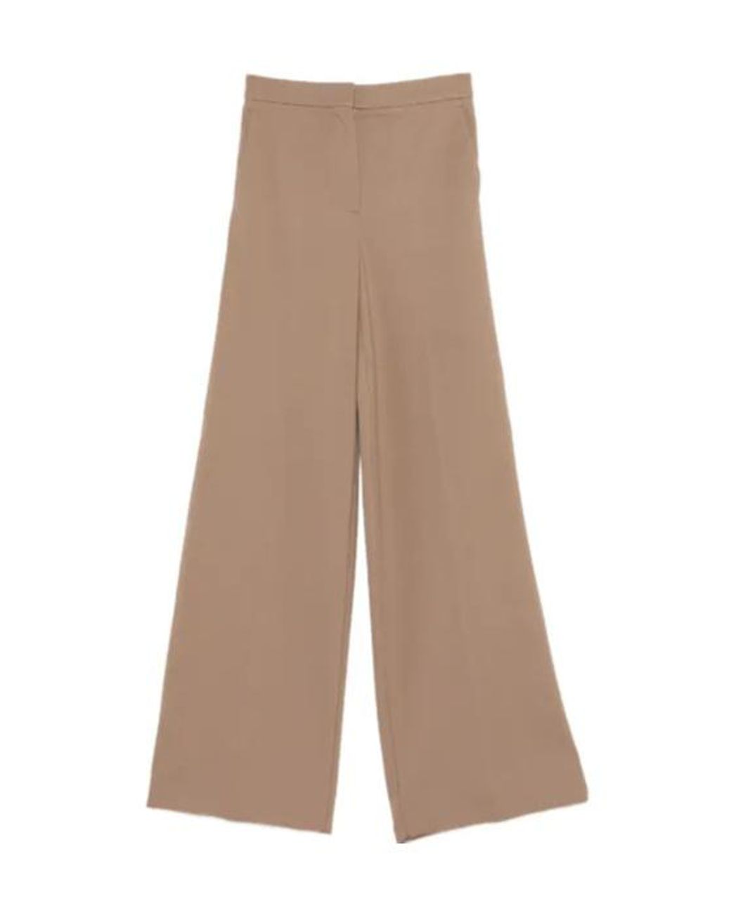 Max Mara Brown Biada Wide Leg Jersey Trousers