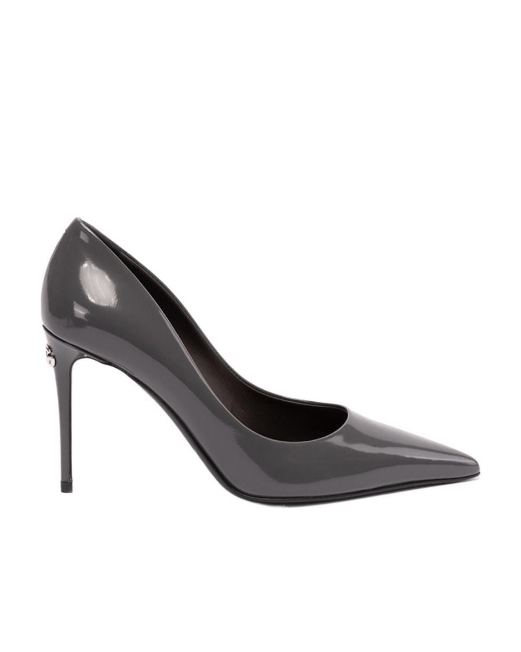 Dolce & Gabbana White Pointed Toe Polished Pumps